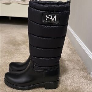 Sam Edelman Adda Black Knee-High Puffer Boots